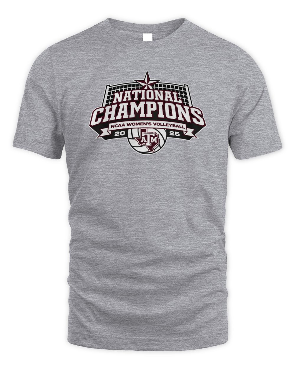 NCAA Shop Texas A&M Volleyball 2025 National Champions Logo T Shirt