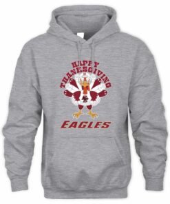 Boston College Eagles  Turkey Helmet Happy Thanksgiving Hoodie