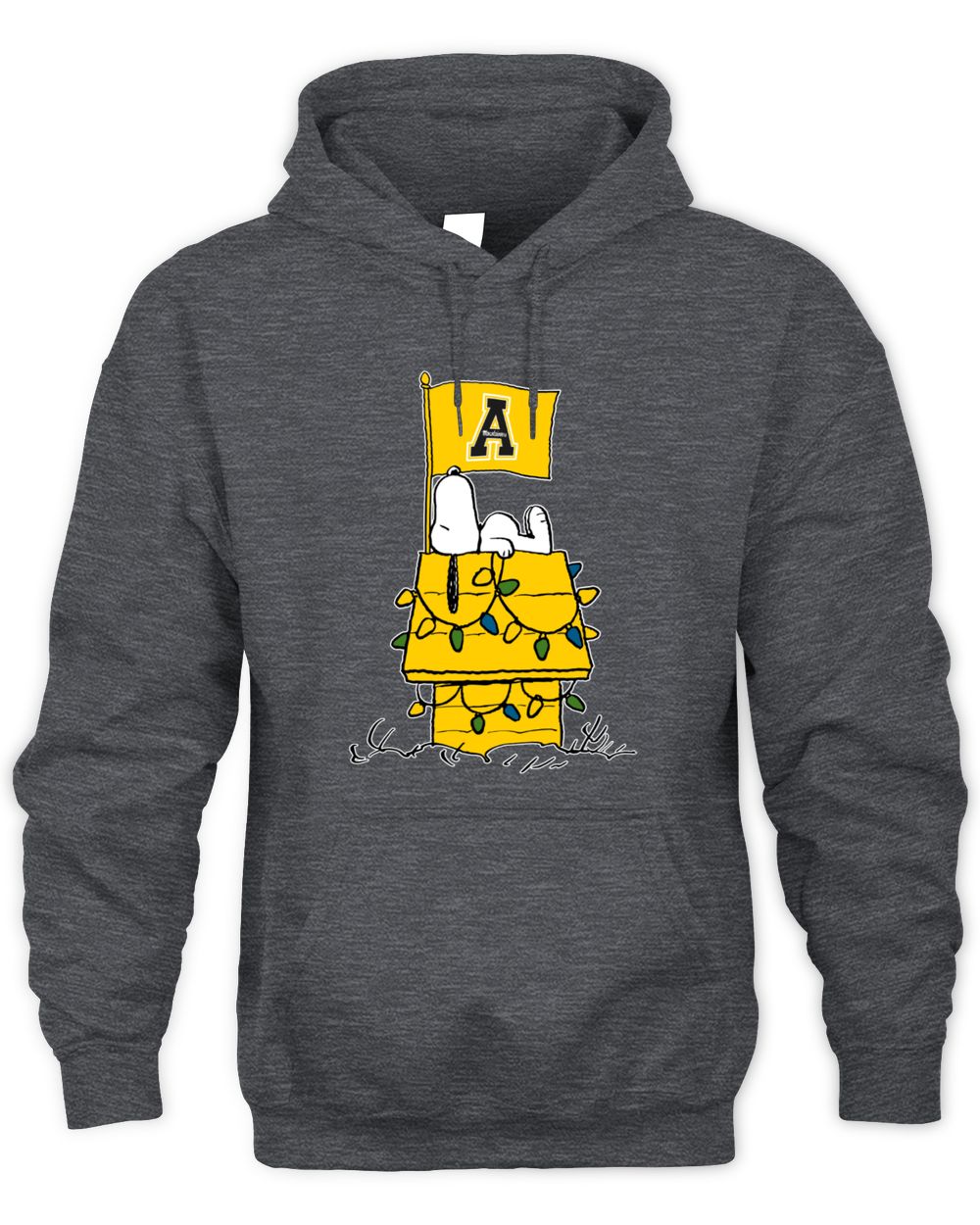 App State Mountaineers Snoopy House Christmas Lights Hoodie