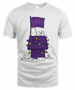 TCU Horned Frogs Snoopy House Holiday Lights T-Shirt