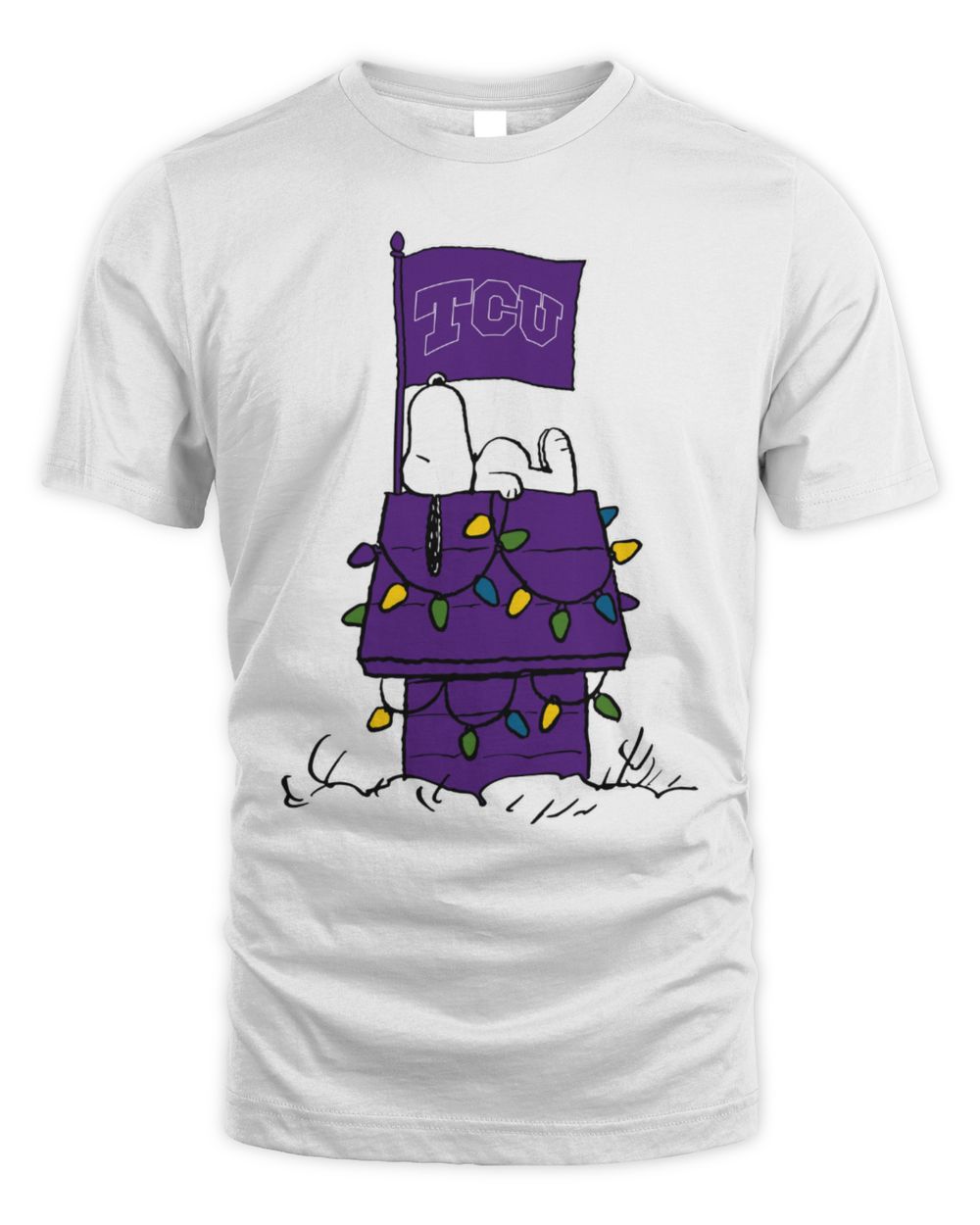 TCU Horned Frogs Snoopy House Holiday Lights T-Shirt