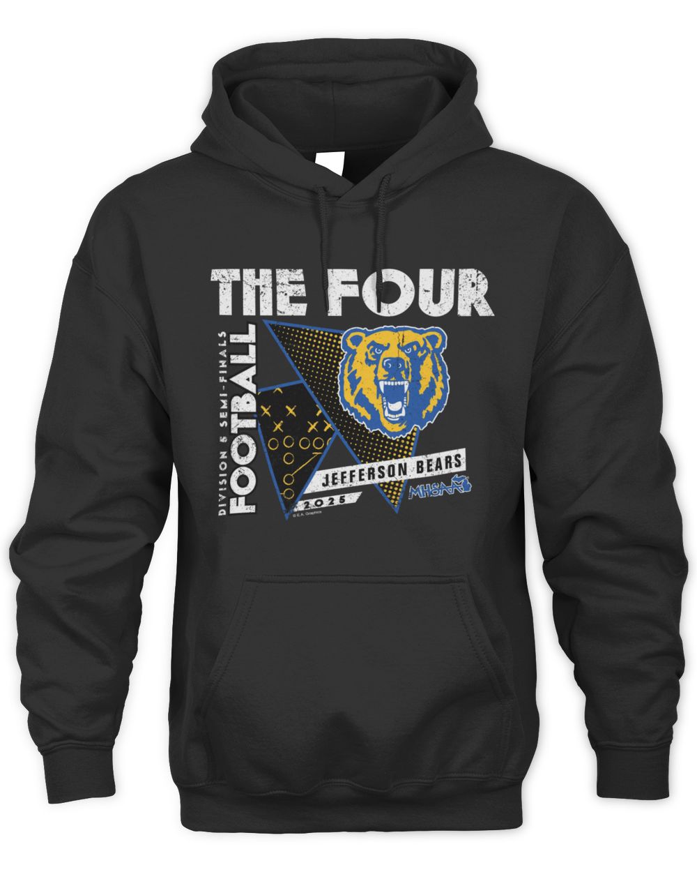 Official 2025 MHSAA Football D5 The Four Jefferson Bears Hoodie