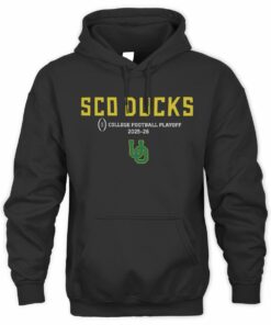 Oregon Football 2025 CFP Sco Ducks Black Official Hoodie