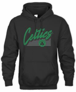NBA Shop Boston Celtics Color Block Slant Black Official Hoodie