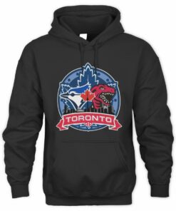 Toronto Raptors X Blue Jays Official Dual Team Emblem Hoodie