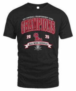 Ole Miss Rebels 2025 SEC Football Championship Game Champions T-Shirt
