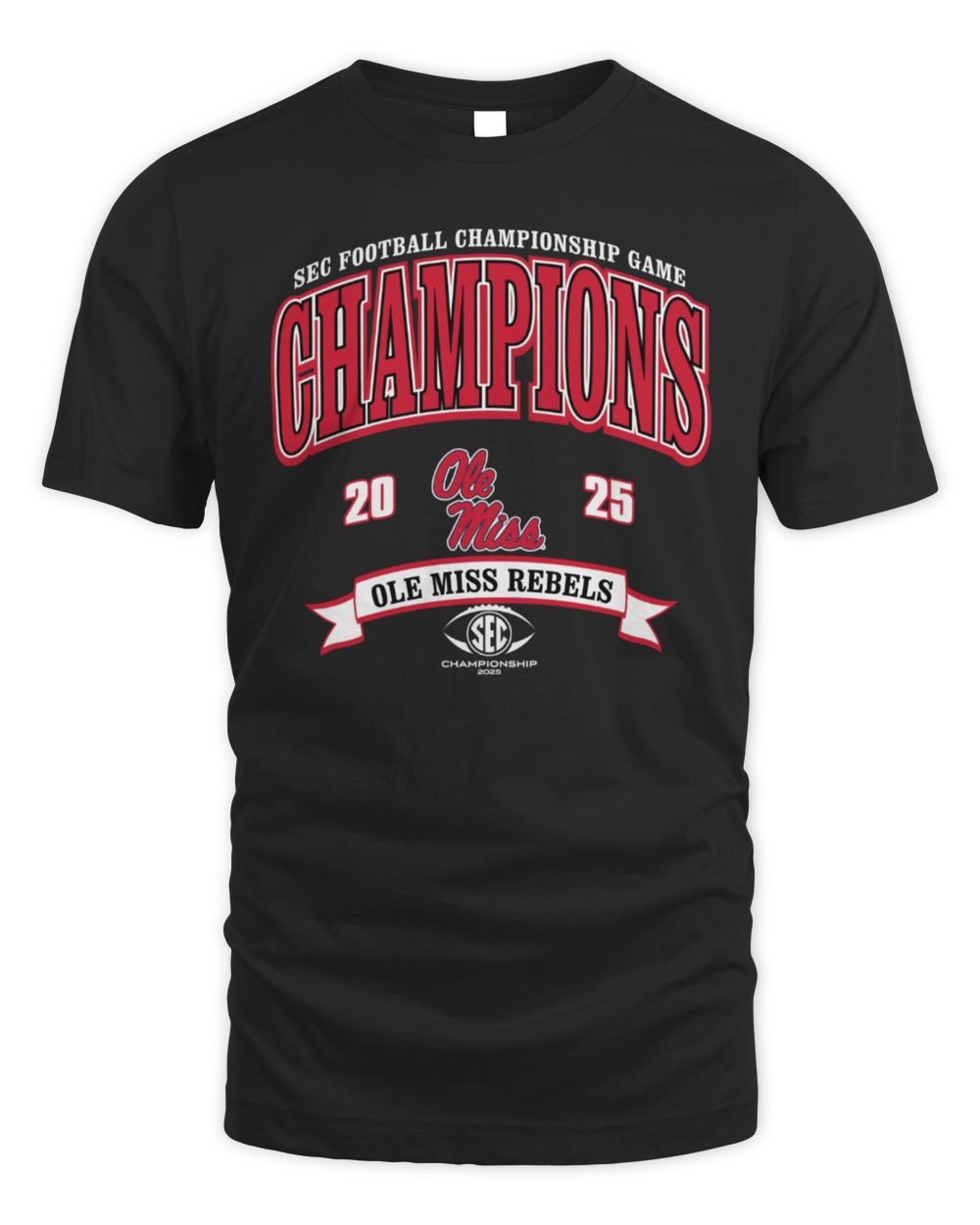 Ole Miss Rebels 2025 SEC Football Championship Game Champions T-Shirt
