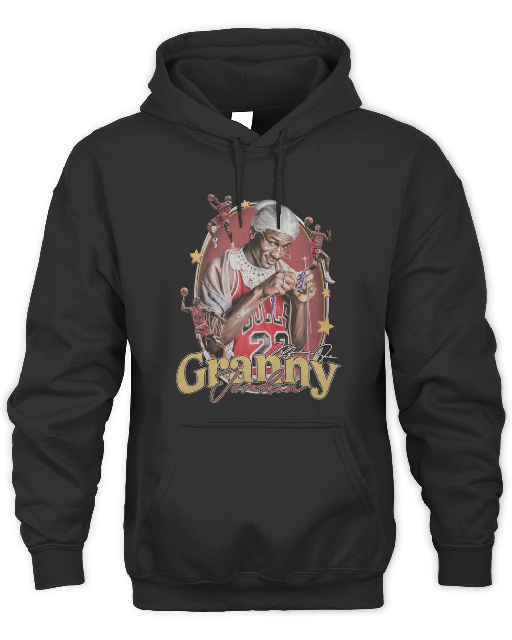 Granny Jordan GOAT Chicago Bulls Collector Bootleg Hoodie