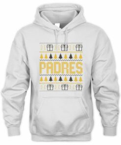 San Diego Padres Christmas Baseball Trees Presents Ugly Sweater Hoodie