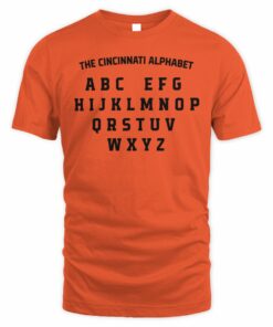 The Cincinnati Alphabet Letters Design T-Shirt