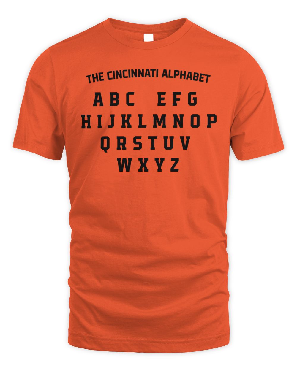 The Cincinnati Alphabet Letters Design T-Shirt