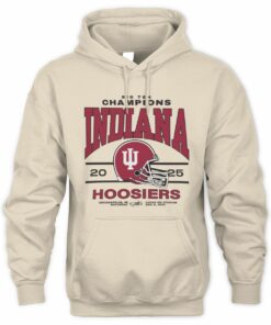 Big Ten Championship T Shirt Hoosiers White Homefield 2025 Big Ten Football Champions Hoodie