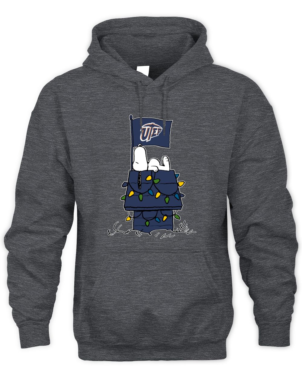 UTEP Miners Snoopy House Christmas Lights Hoodie