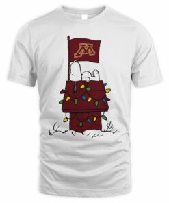 Minnesota Golden Gophers Snoopy House Holiday Lights T-Shirt