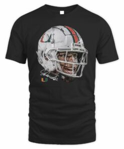 CJ Daniels Miami Hurricanes Game Face NIL Helmet Signature T-Shirt