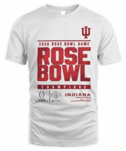 NCAA Shop Indiana Hoosiers adidas College Football Playoff 2026 Rose Bowl Champions T-Shirt White