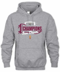 Arizona State Sun Devils Football 2025 Big 12 Champions Celebration Pullover Hoodie