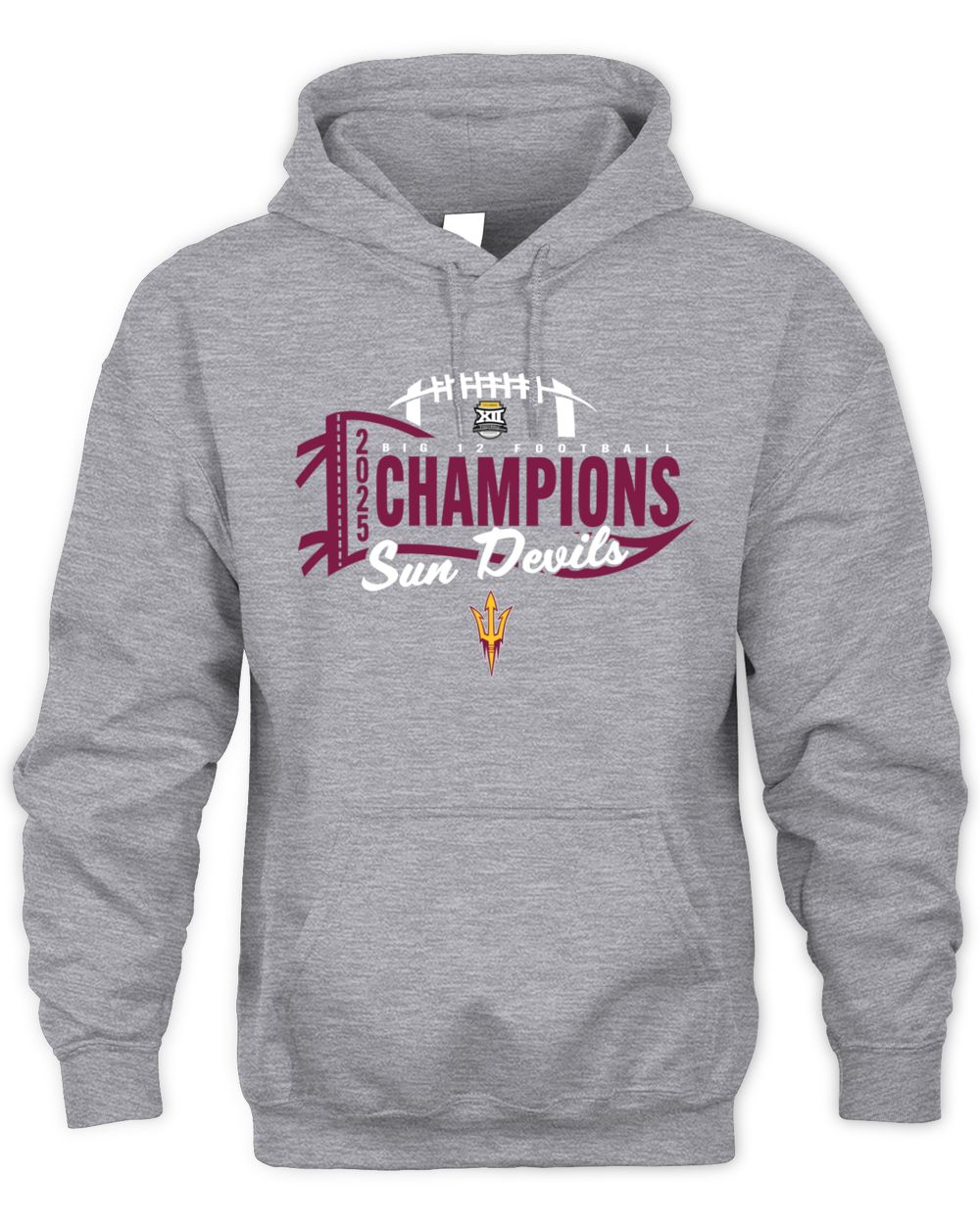 Arizona State Sun Devils Football 2025 Big 12 Champions Celebration Pullover Hoodie