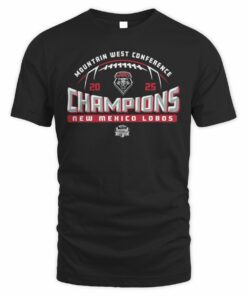 Mountain West Conference Champions 2025 New Mexico Lobos Football T Shirt