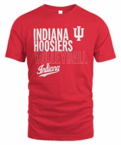 Indiana Volleyball Text Logo Overlay T Shirt