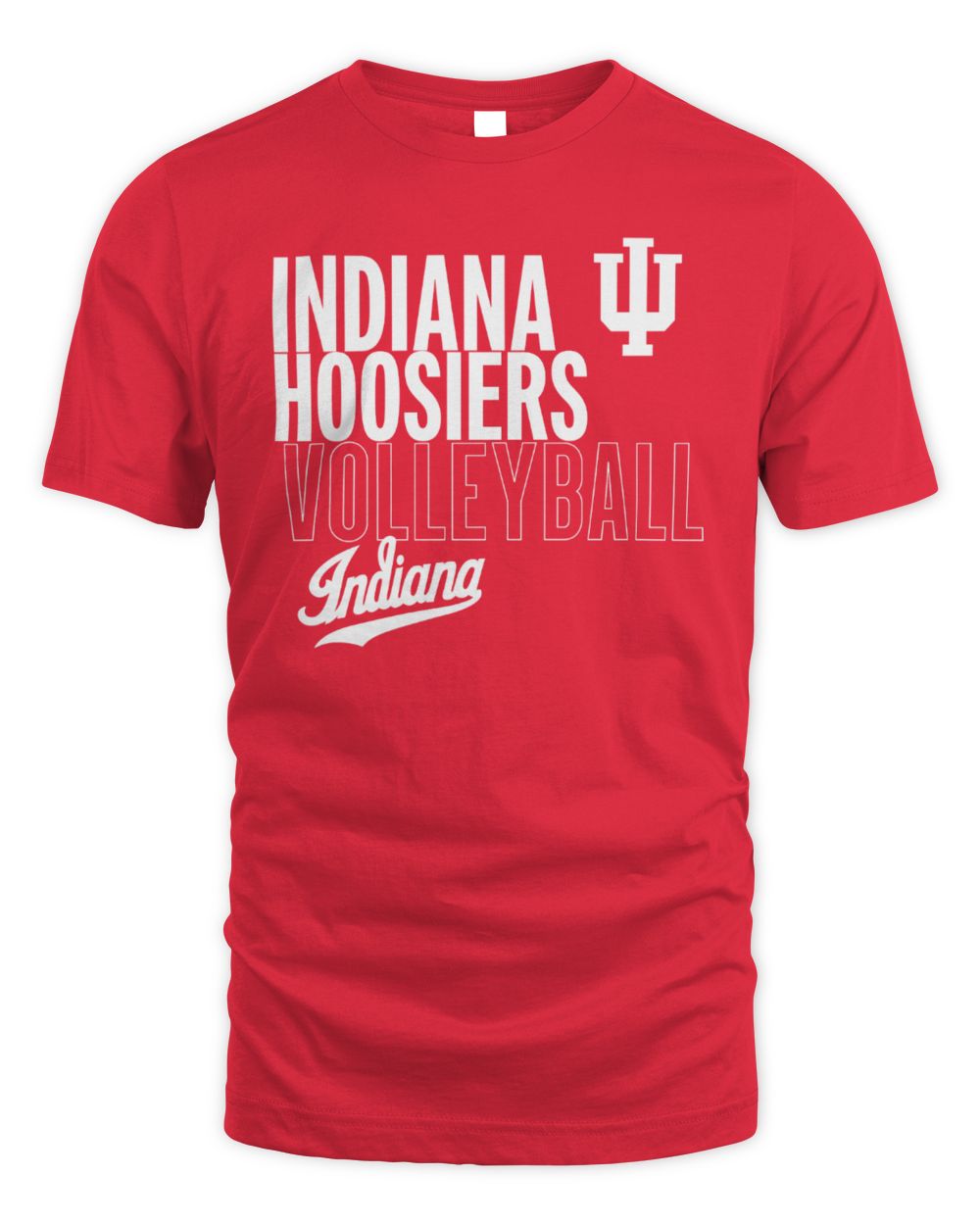 Indiana Volleyball Text Logo Overlay T Shirt