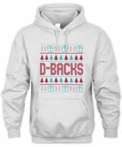 Arizona Diamondbacks Christmas Baseball Trees Presents Ugly Sweater Hoodie