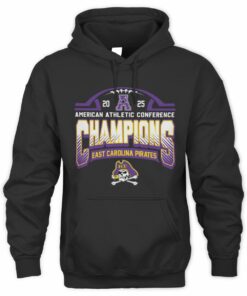East Carolina Pirates 2025 Football AAC Champions Conference Hoodie