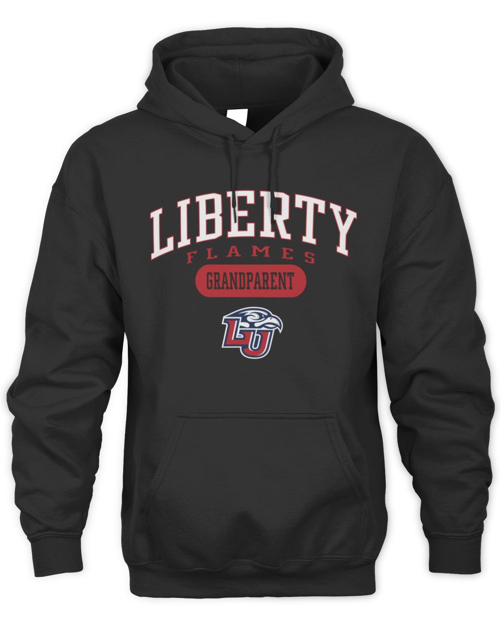 Liberty Flames Pill Box Grandparent College Spirit Hoodie