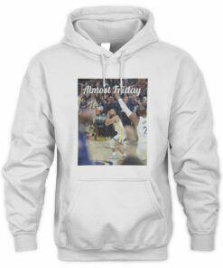 Almost Friday Basketball Court Night Scene Hoodie