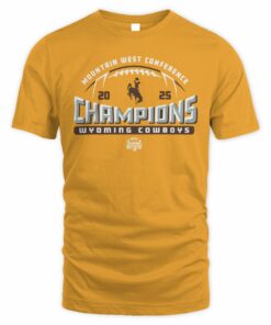 Mountain West Conference Champions 2025 Wyoming Cowboys Football T Shirt