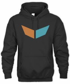Fourthwall Merch Hotguy Emblem Crewneck Black Hoodie