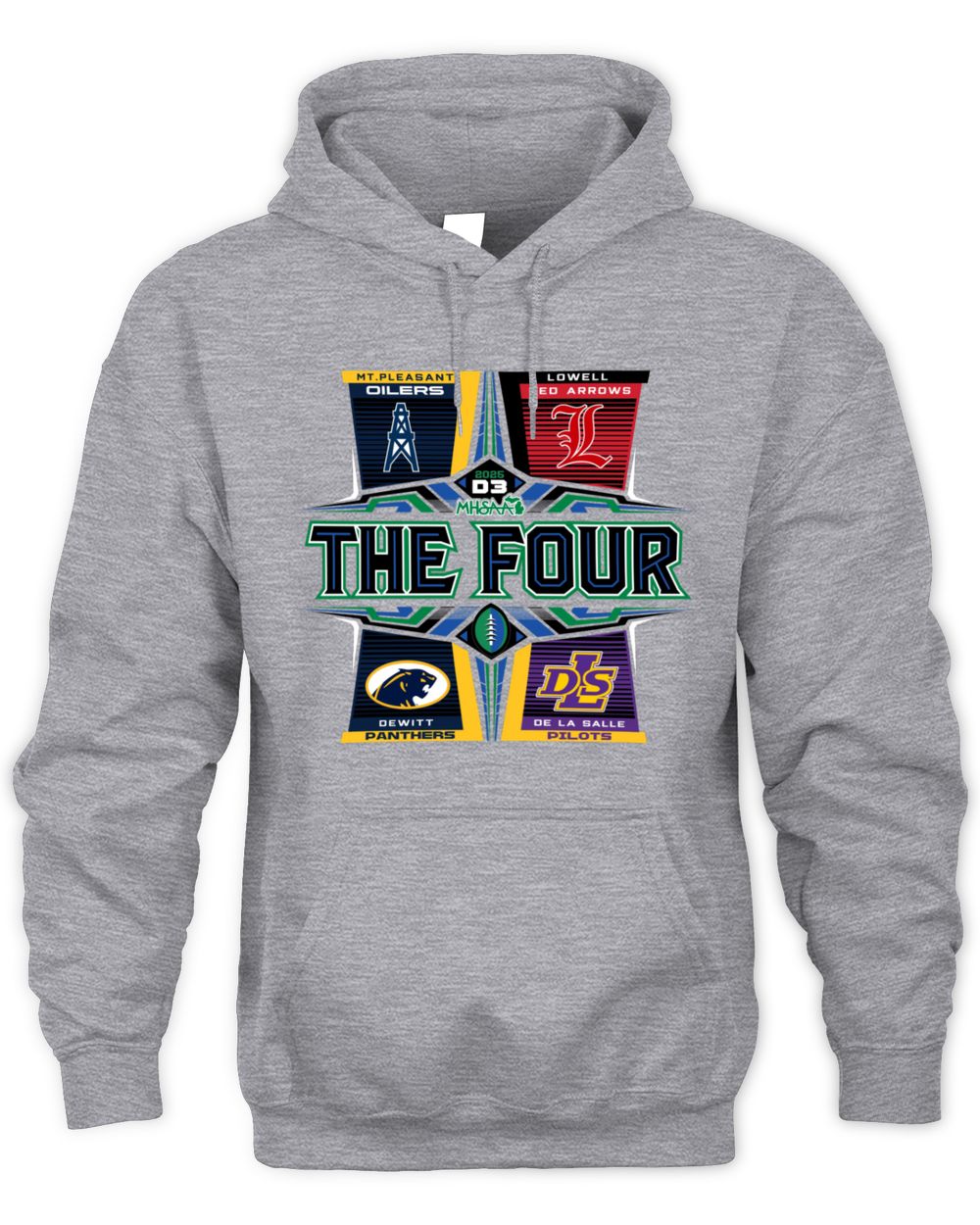 Official 2025 MHSAA Football D3 The Four Hoodie