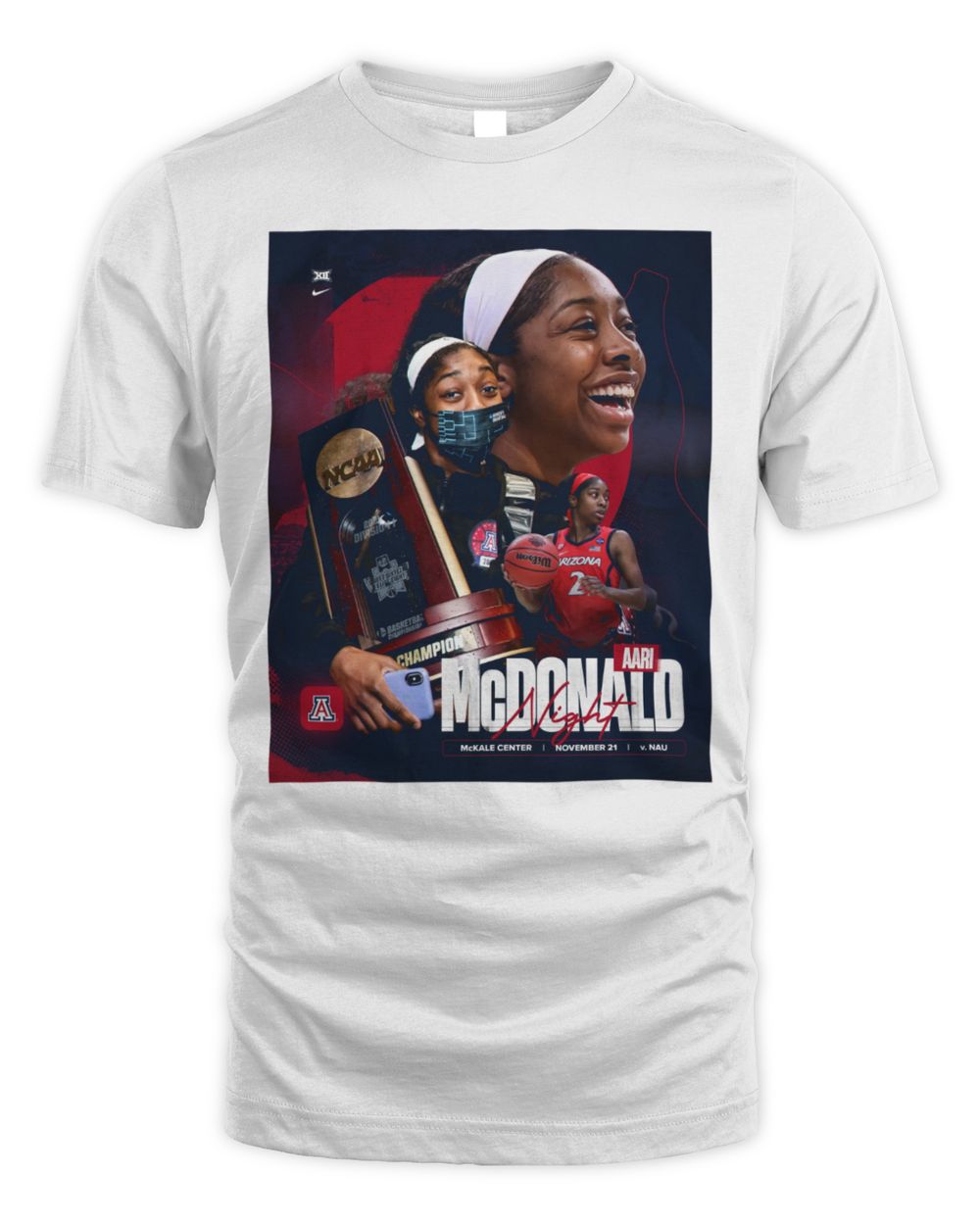 Aari McDonald Arizona Wildcats Basketball Champion T-Shirt