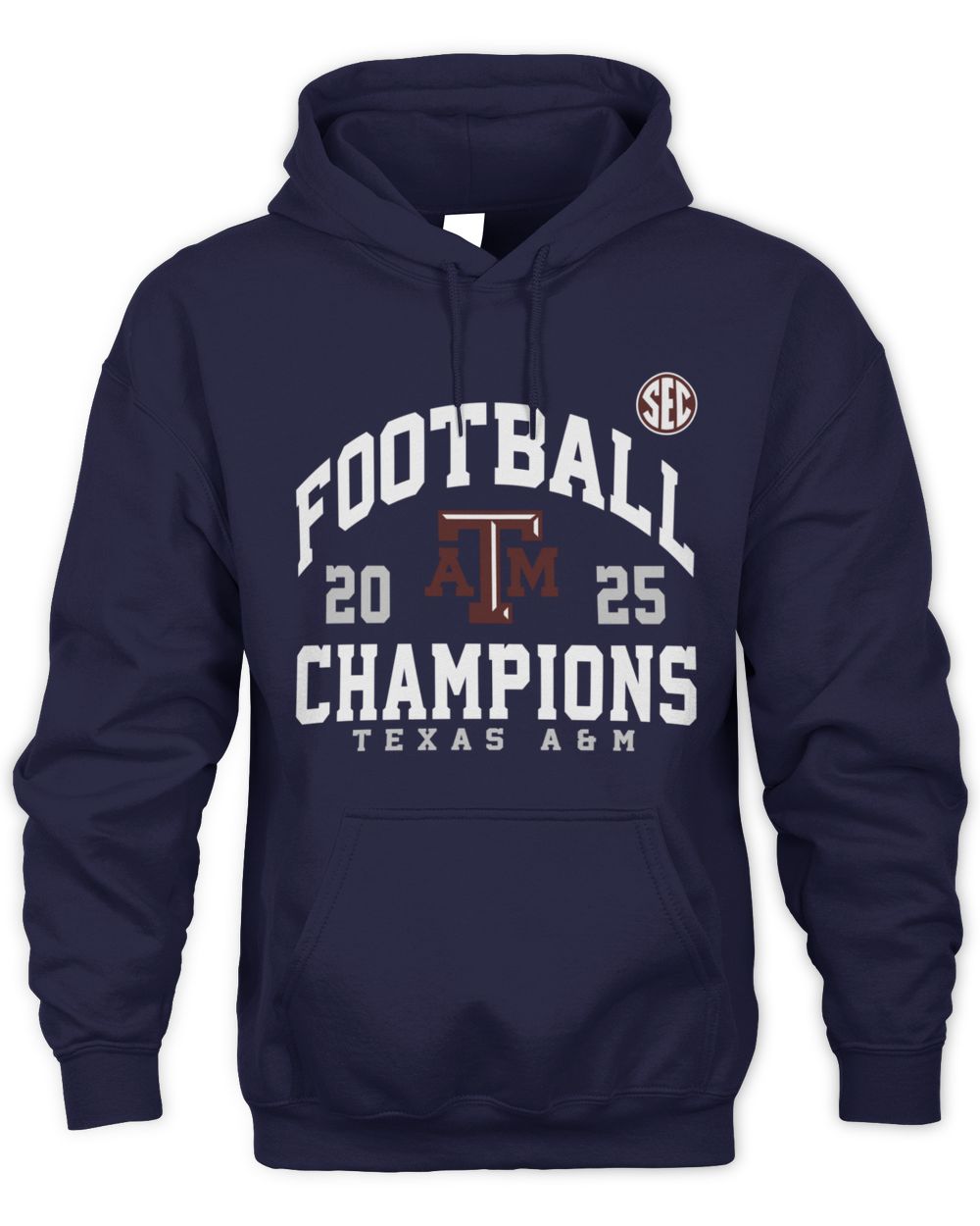 Texas A&M Aggies 2025 SEC Champions Football Graphic Hoodie