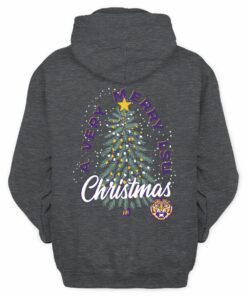 Merry Christmas LSU Tigers Very Merry Holiday Tree Logo Hoodie