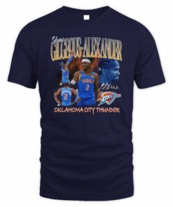 Shai Gilgeous-Alexander #2 Oklahoma City Thunder Player Collage T-Shirt