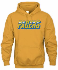 Gold Wordmark Pacers Basketball Hoodie