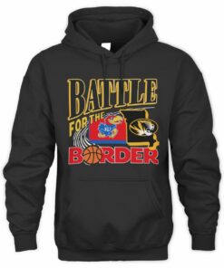Basketball Battle For The Border Kansas Missouri Rivalry Graphic Hoodie
