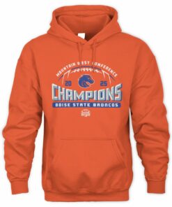 Official Boise State Broncos 2025 Mountain West Champs Logo Hoodie