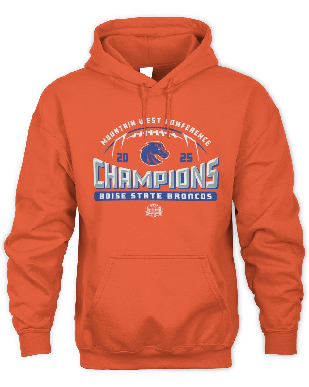 Official Boise State Broncos 2025 Mountain West Champs Logo Hoodie