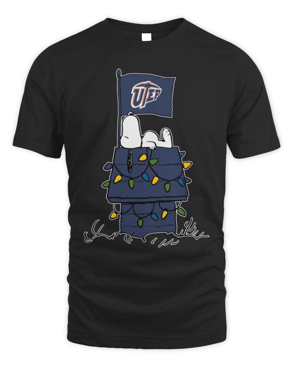 UTEP Miners Snoopy House Holiday Lights T-Shirt