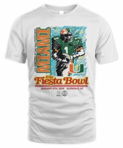 2026 Vrbo Fiesta Bowl Shop Miami Hurricanes CFP Semifinal Breakaway Blur T-Shirt