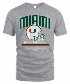 Miami Football 2025-26 CFP Vintage Helmet T Shirt