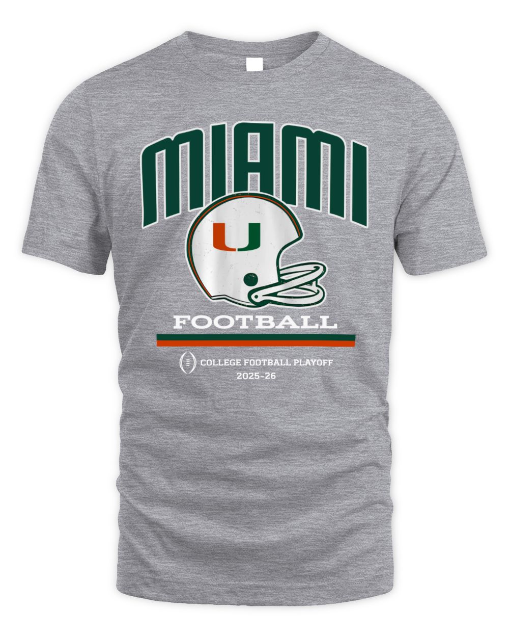 Miami Football 2025-26 CFP Vintage Helmet T Shirt
