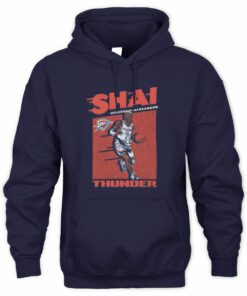 Okc Thunder Shop Shai Gilgeous-Alexander Action Hoodie Official