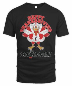 Cincinnati Bearcats Happy Thanksgiving Turkey T-Shirt