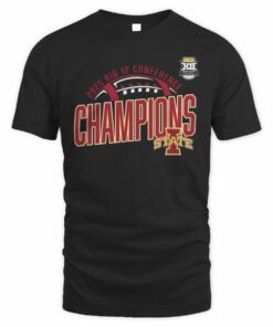 Iowa State Cyclones 2025 Big 12 Football Champions Locker Room T-Shirt