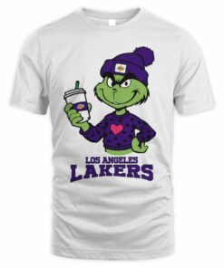Los Angeles Lakers Grinch Heart Christmas Basketball T-Shirt