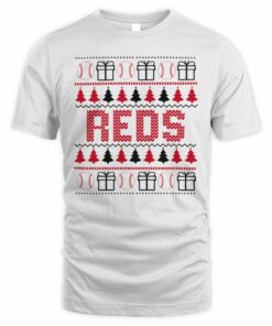 Cincinnati Reds Baseball Christmas Ugly Sweater T-Shirt