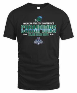 Tulane Green Wave 2025 AAC Football Champions Official Locker Room T-Shirt